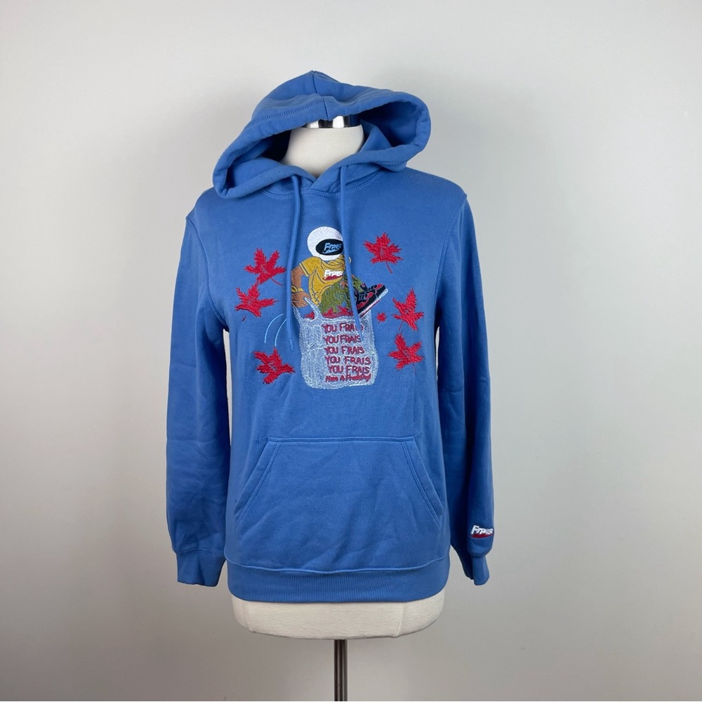 Frais In Frais We Fresh Blue Snowboard Skiing Hoodie Sweatshirt Small Men